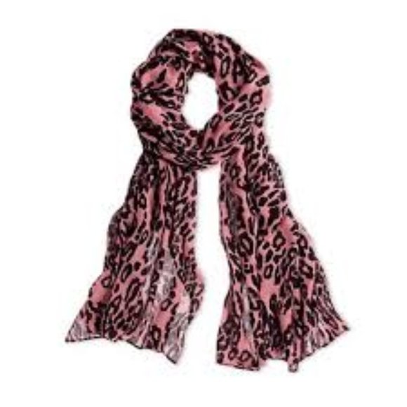 CAbi Accessories - CAbi #5585 Pink Leopard Long Scarf EUC!